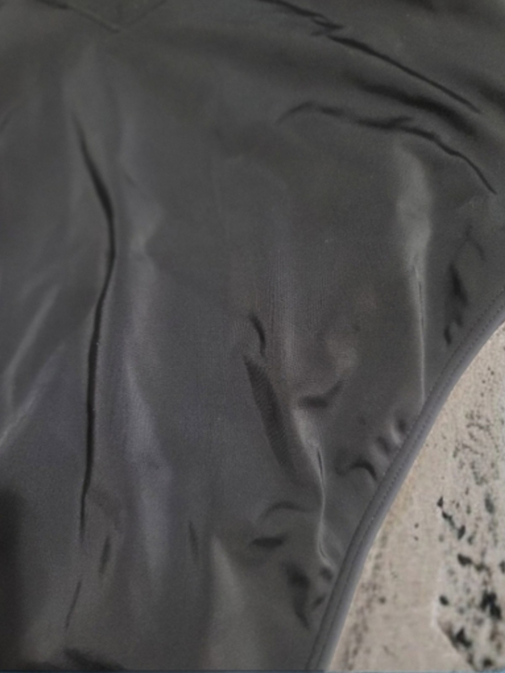 LA HEARTS - Large Black One-Piece Swimsuit with Silver Eyelet Trim - Picture 4 of 8